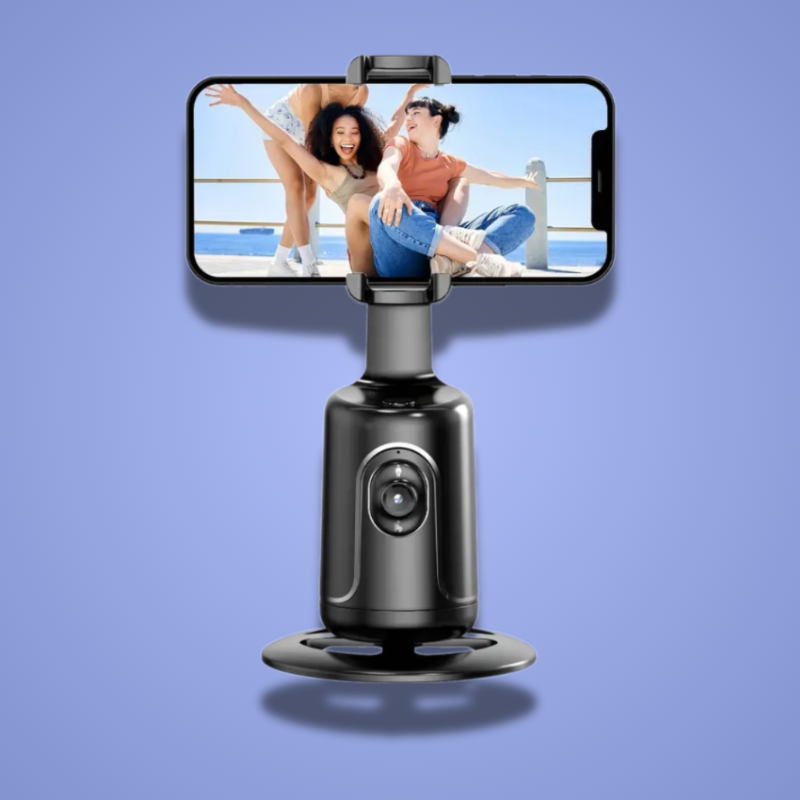 Kapturix Pro – Trépied Intelligent à Suivi Automatique | Rotation 360°, Détection Faciale & Stabilisation Vidéo pour Smartphone